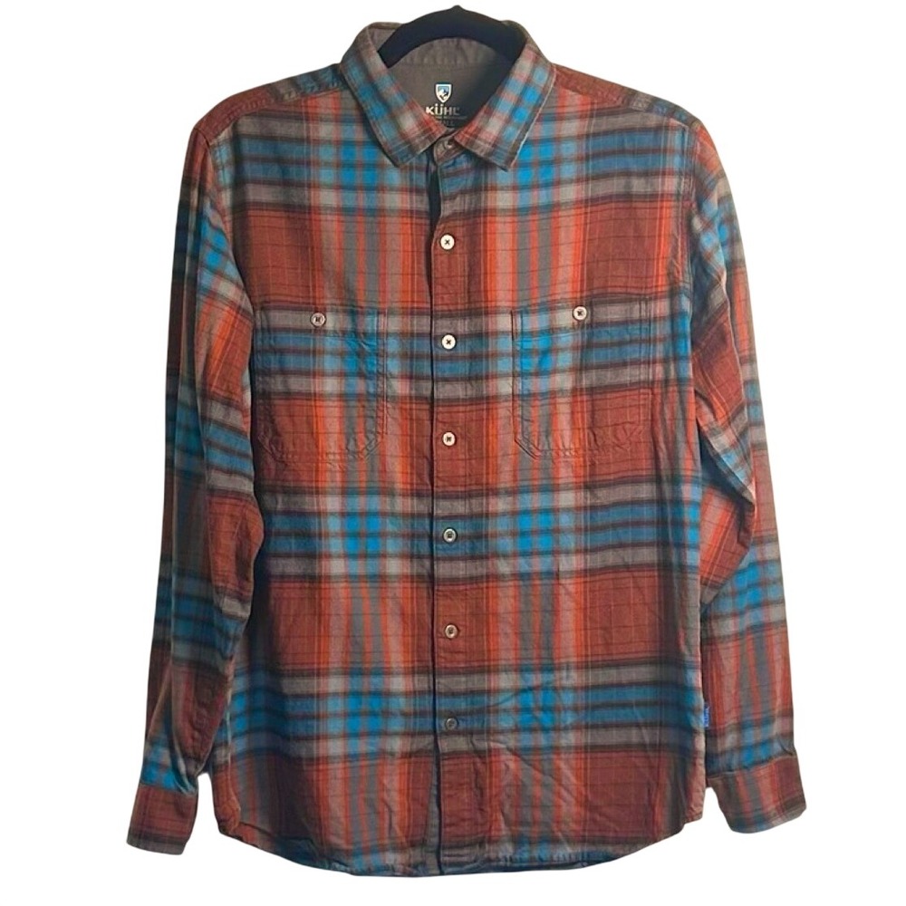Kuhl Fugitive Plaid Button Down Shirt Men's Size Small Tencel Outdoor Gorpcore